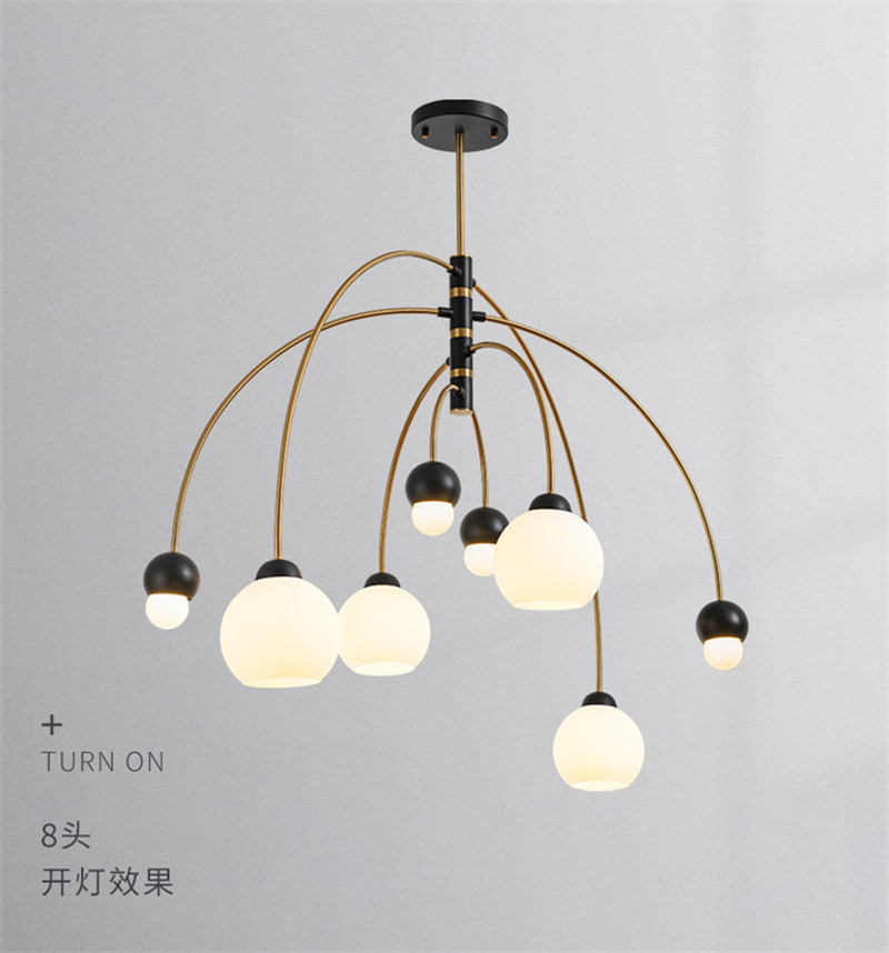 Nordic design creative glass chandelier living room bedroom dining room Willow Chandelier(WH-MI-362)