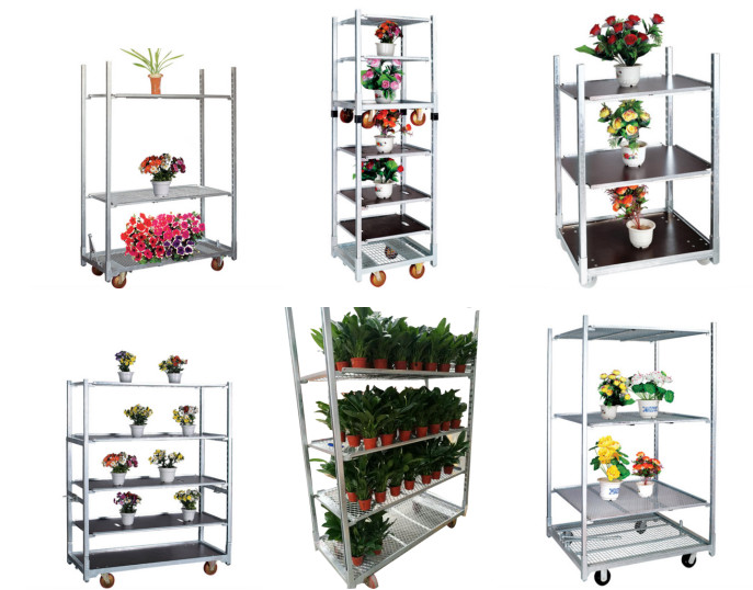 Plywood Seedling Cart Danish Flower Trolley 1500mm