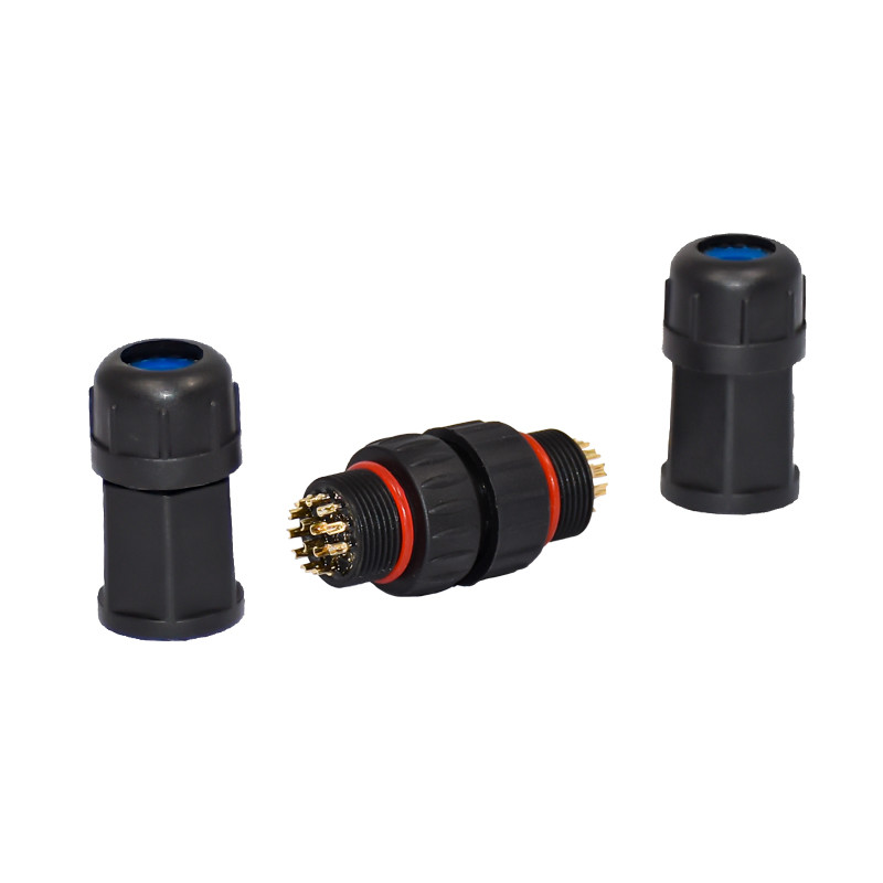 M19 Waterproof Cable Connector 12 Pin Data Screw Locking Connector