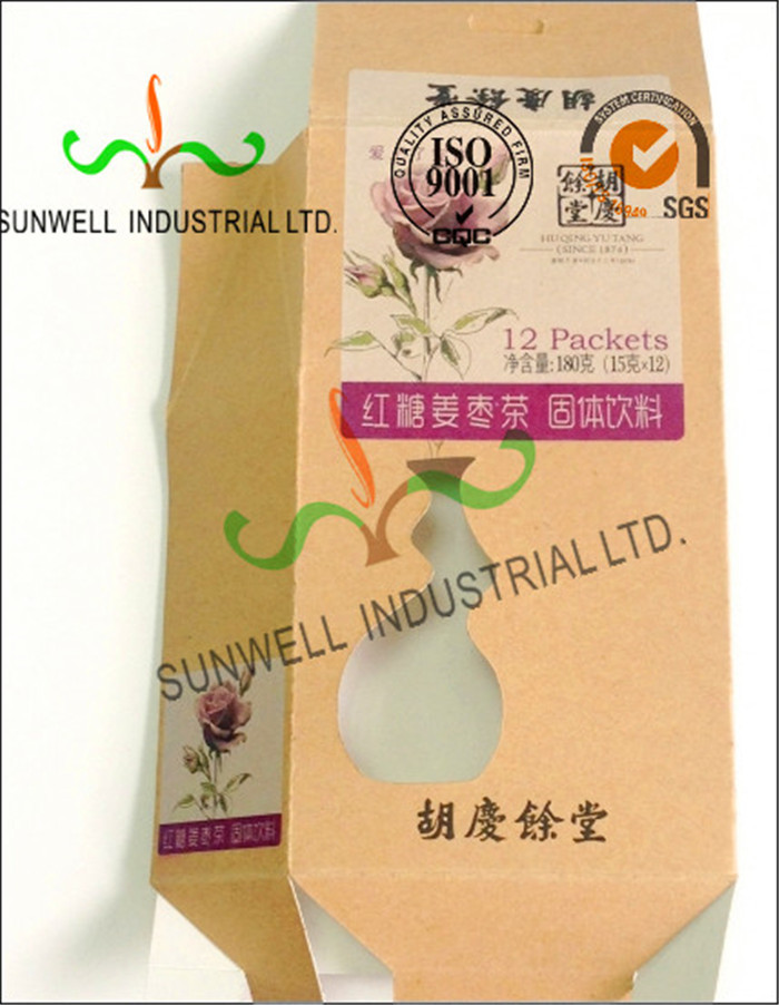 PVC Windows Cardboard Food Packaging Boxes , Self Closing Cardboard Takeaway Containers