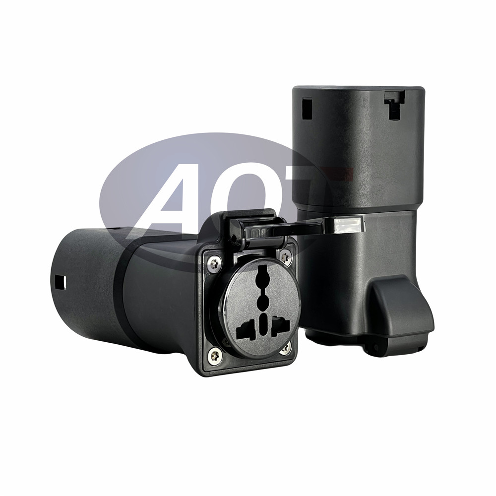 AOTAI V2L Adapter Schuko UK Israel Socket Type2 Vehicle EU EV Discharging Outlet SAE J1772 Inlet EV Charging