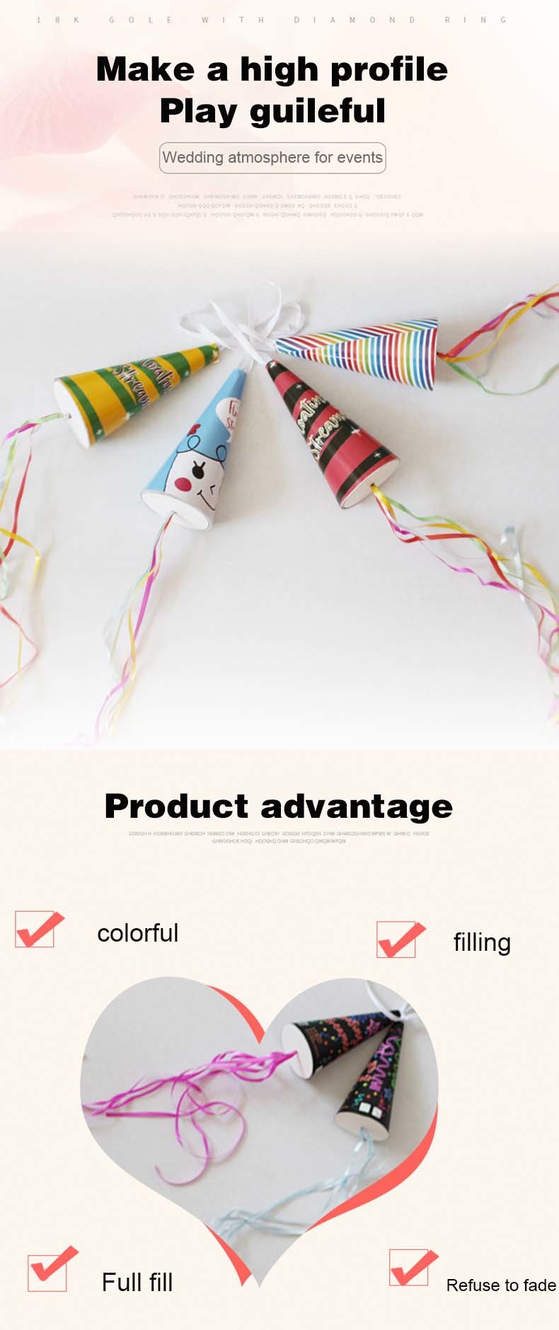 Eco-Friendly Confetti Streamer for All Festival Occasions Wedding Party