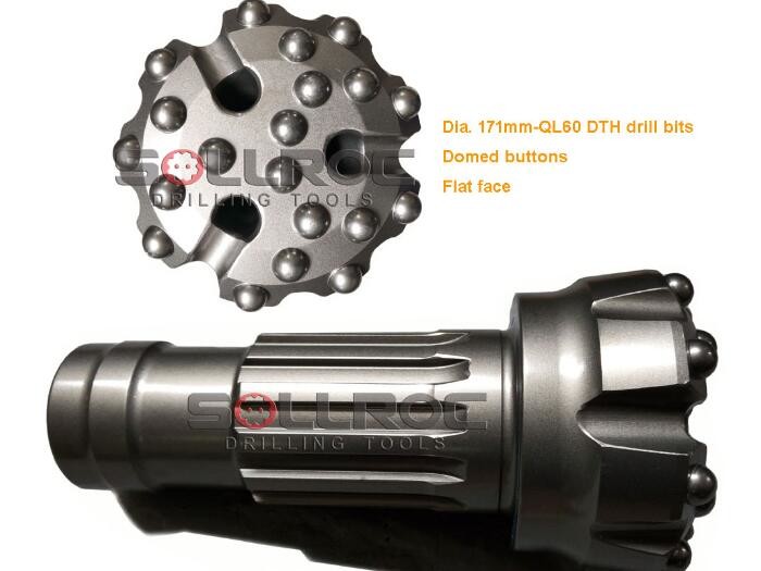 QL60 DTH High Wear Resistance Hammer Drill Bits For Water Well Drilling