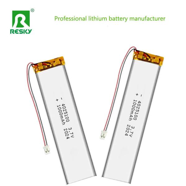 Rechargeable Lithium Ion Batteries 4025100 3.7v 1000mAh 3.7wh Li Polymer Battery Cell