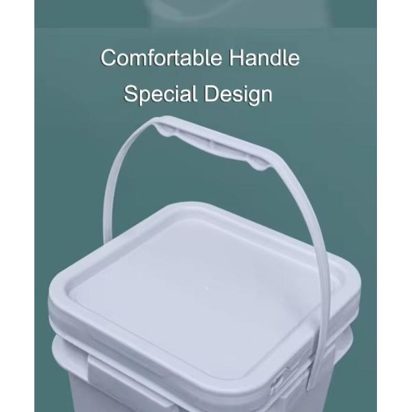 Initial Payment Food Grade Square Rectangle Plastic White Container PP Bucket with Lid