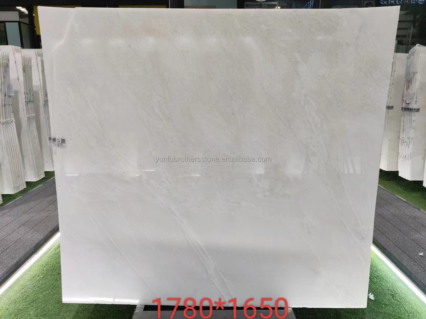 Modern Royal White Onyx Honed Marble Sheet Cut-to-Size Graphic Design Solution for Wall Panel and Dining Table Set