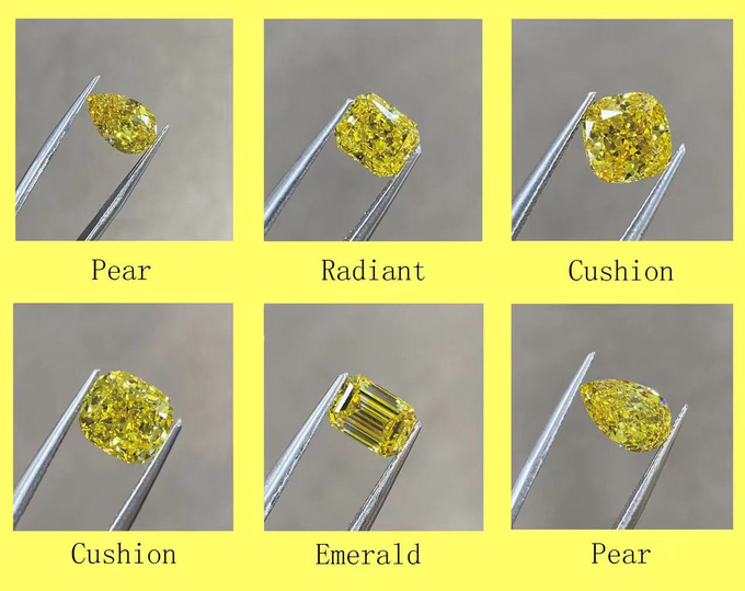 Lab Created Yellow Diamonds 1.00ct Fancy Vivid Yellow VS1 Oval Shape HPHT
