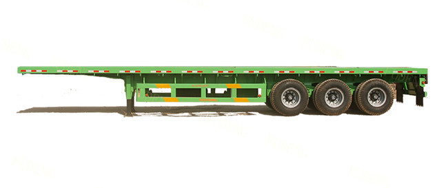 Three Axle Flatbed Container Trailer 40 Ft Flatbed Trailer For Tractor
