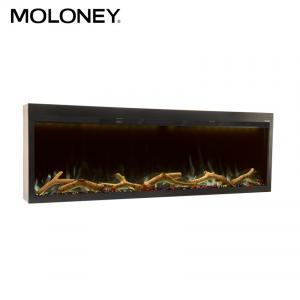 Quality 2040mm Glass Fronted Wall Mounted Electric Fires Linear In Wall Gentle Warm-Air for sale