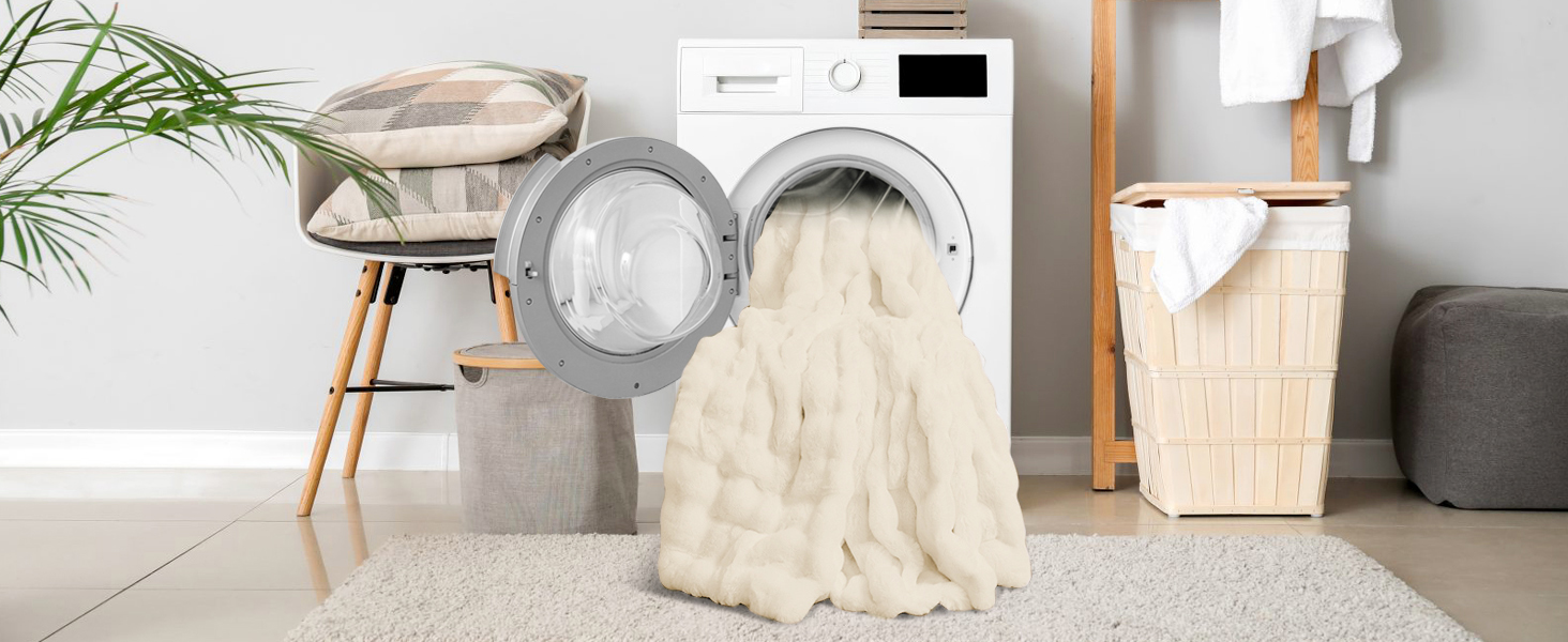 Faux Fur Throw Blanket 50x60 Inch Ultra-Soft White Pink