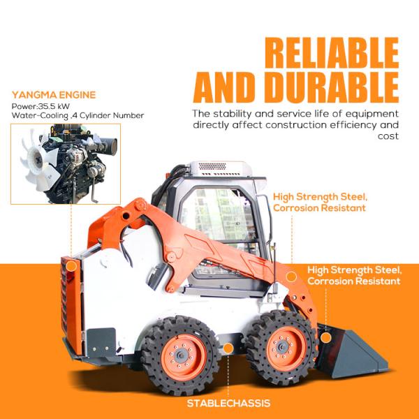 Free Shipping Mini Skid Steer Loader Cheap Wheel Loader CE EPA Engine Compact Skid Steer Diesel Loaders