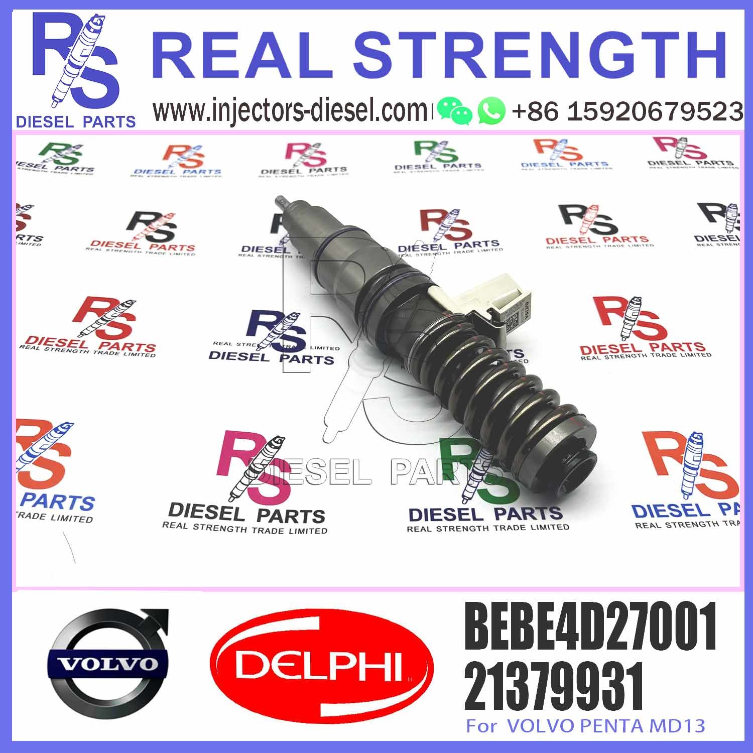injector common rail injector 3801368 BEBE4D27001 For V-O-L-V PENTA MD13 diesel fuel injector BEBE4D18001
