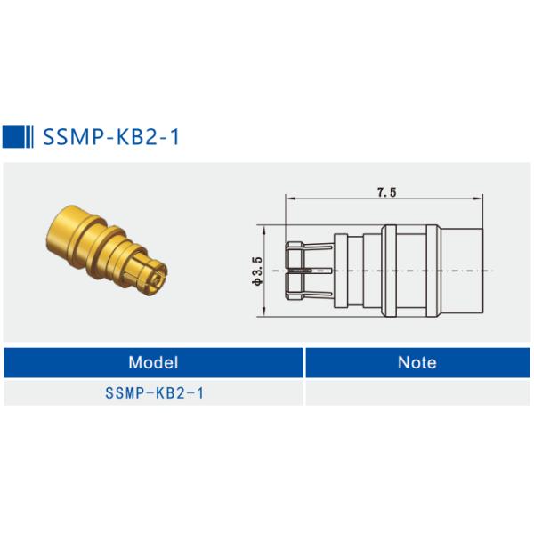 50Ω SMPM Male RF Connector 0.3MHz-40GHz 170V for RG405