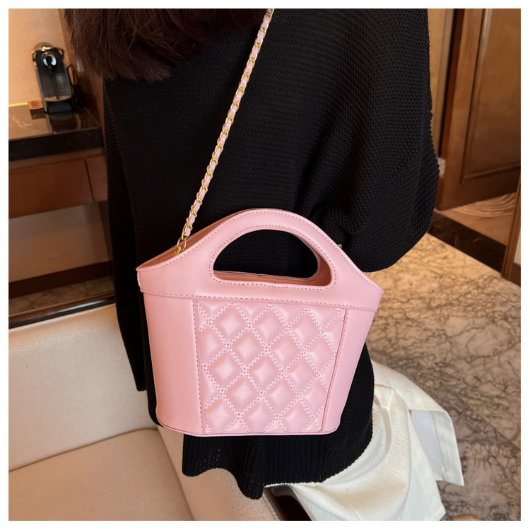 Mini Bucket Bag Purses PU Leather Small Handbag for Women Single Shoulder Ladies Hand Bags