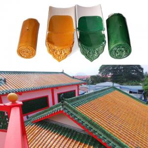 China Durable Chinese Temple Clay Tiles Glazed Ceramic Roof Tile Figures Dragon Design on sale
