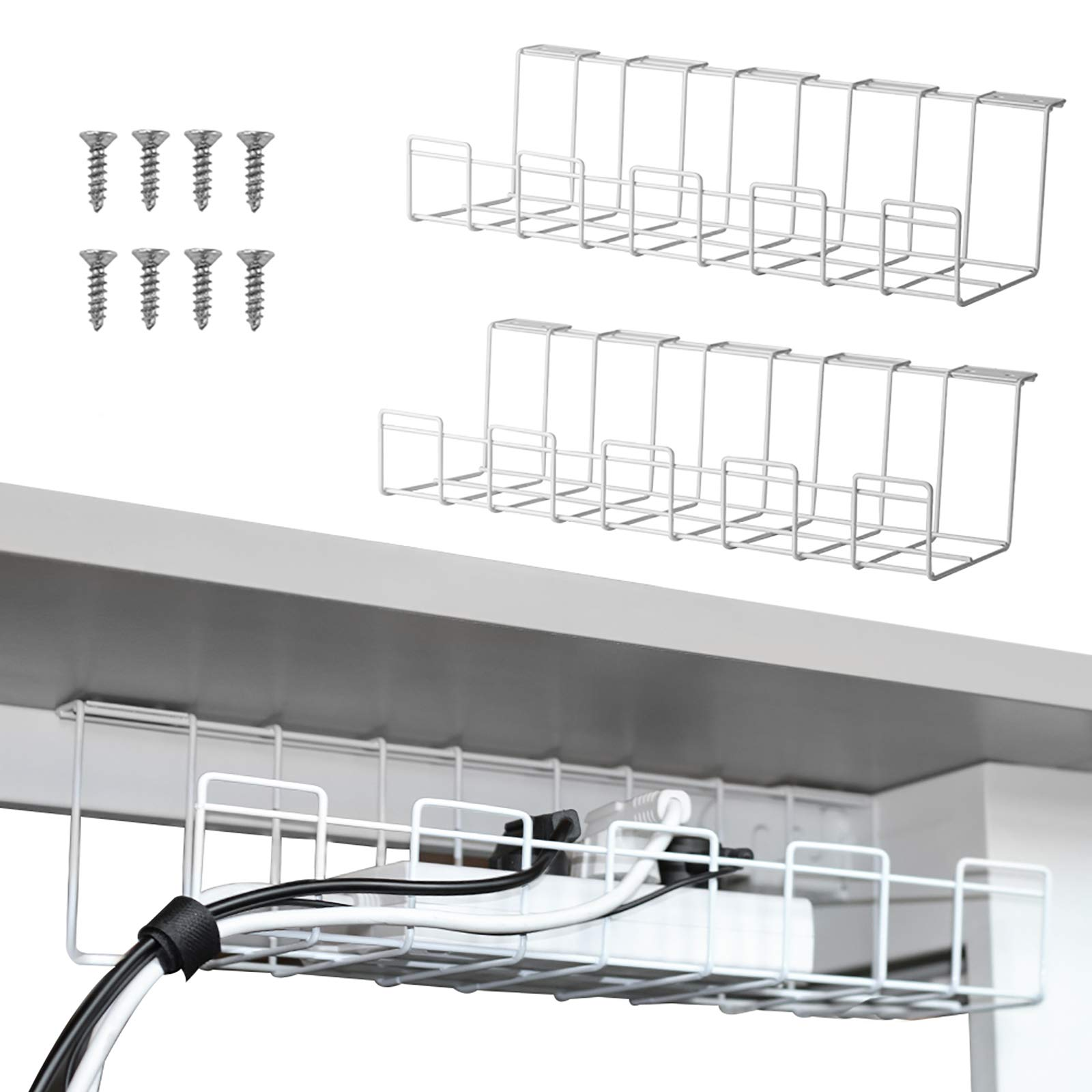 Organize Your Cables Like a Pro Cable Management Tray for Under Desk Cable Management