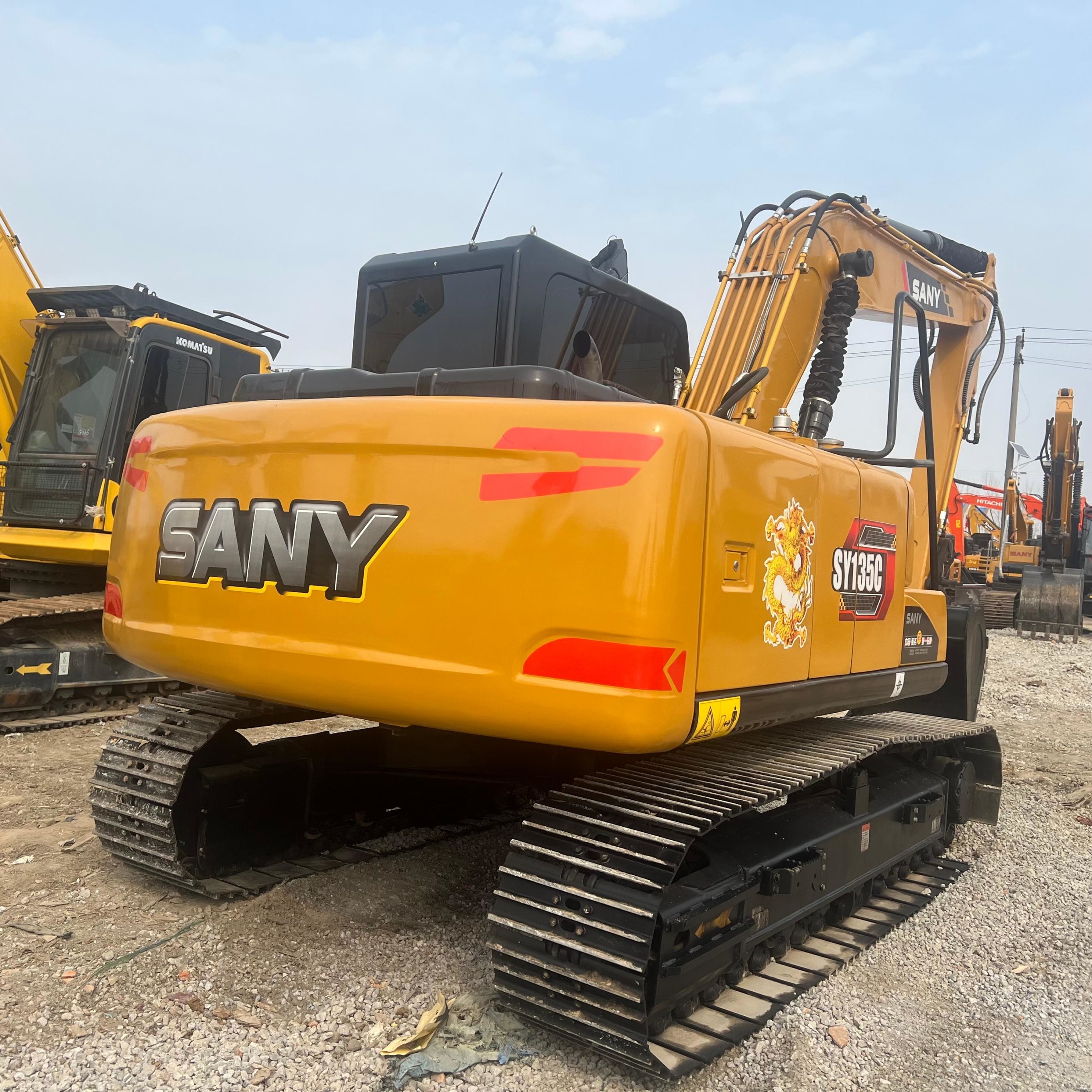Original Brand Sany 135c Used Excavator 13 Ton Earth Moving Machine With 0.6 M³ Capacity