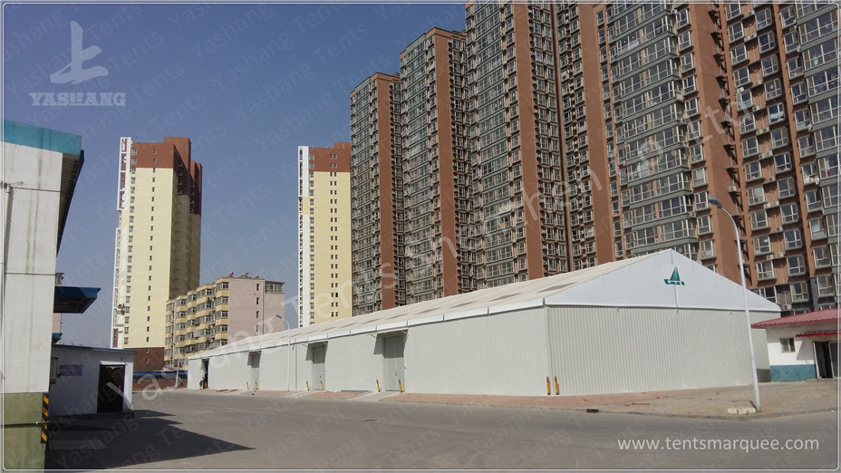 Durable Custom Big Industrial Storage Tents With Corrugated Sheet Wall