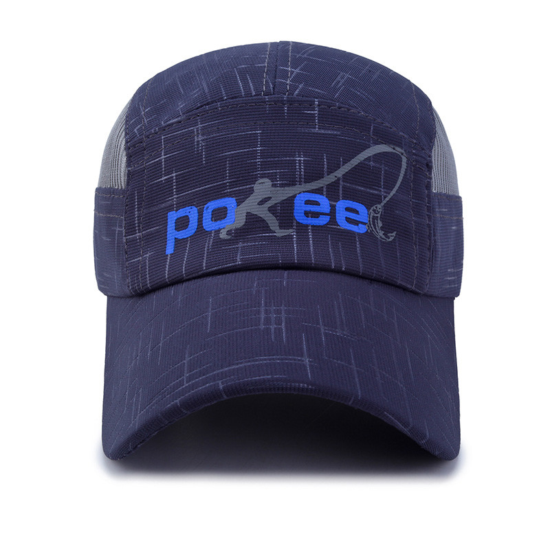 Custom Running Cap Outdoor Quick Dry Sport Cap soft fabric and mesh breathable baseball cap color: red &blue