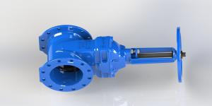 China Hand Wheel Or Top Cap Operated Water Gate Valve Red / Blue Epoxy Coated on sale