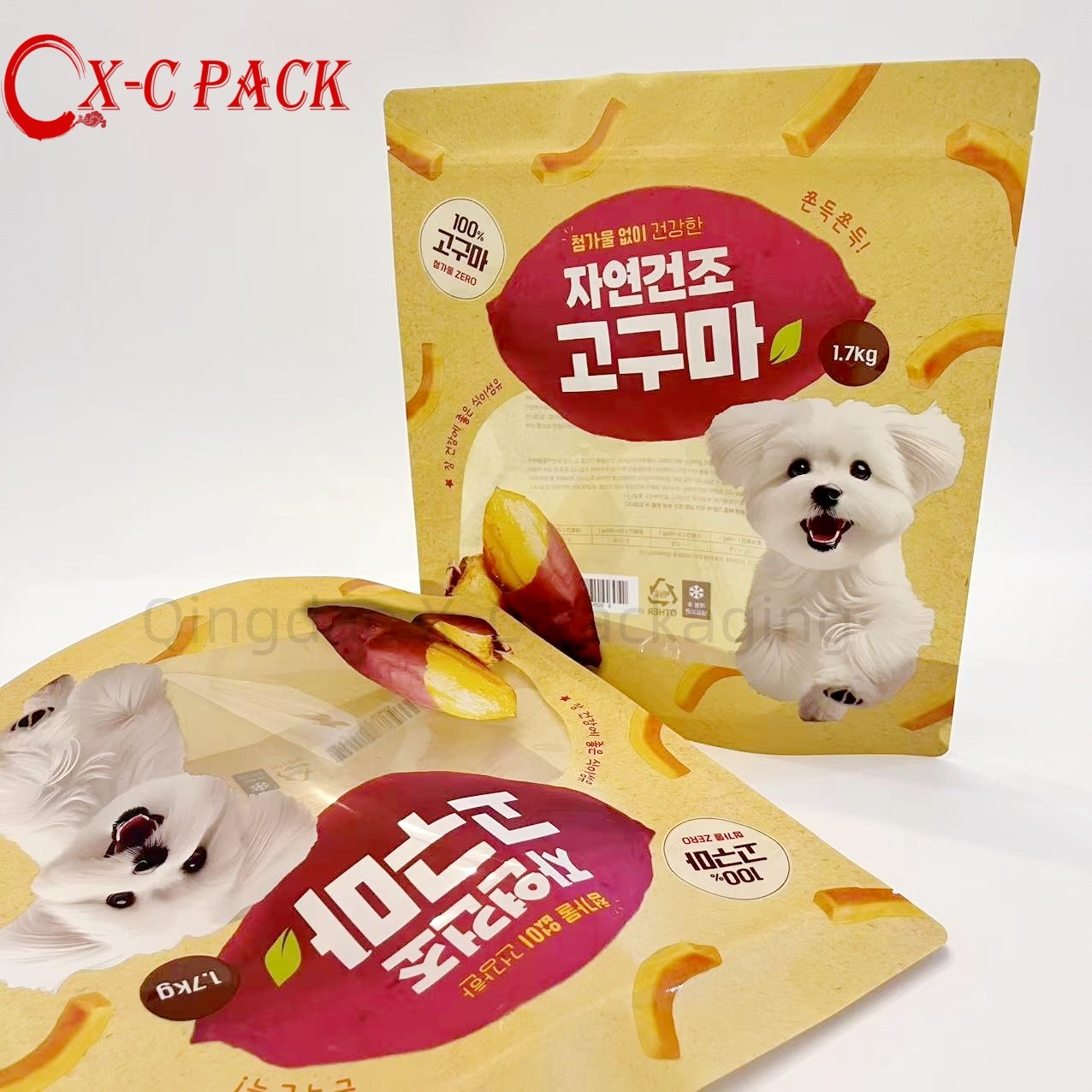 Packaging Bags Stand up Bag Pet Food Packaging Plastic for Cat Dog Food 500g 1kg 2.5kg Custom PE Bag