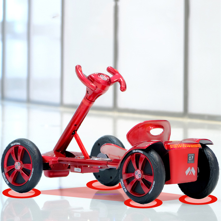Battery-Powered Children's Electric Go-Kart with Music and Lights Carbon Fiber Design