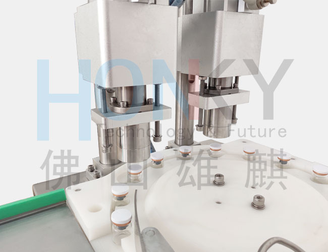 Desktop Dual Head 10ml Glass Vial Capping Machine With Air Crimp Function
