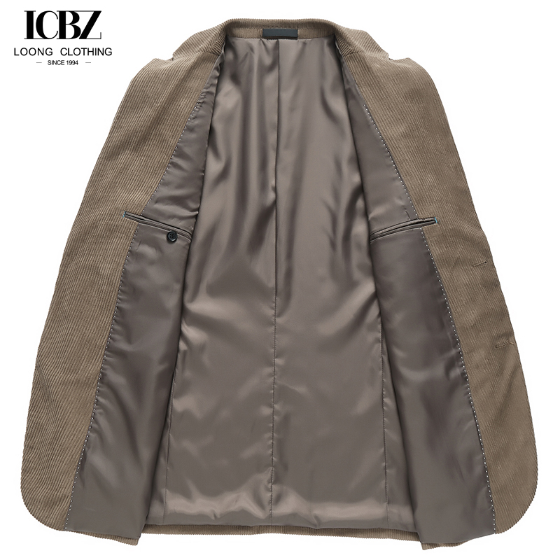 Adults Corduroy Suit Jacket 2024 Custom End Slim Single Corduroy Casual Suit for Men
