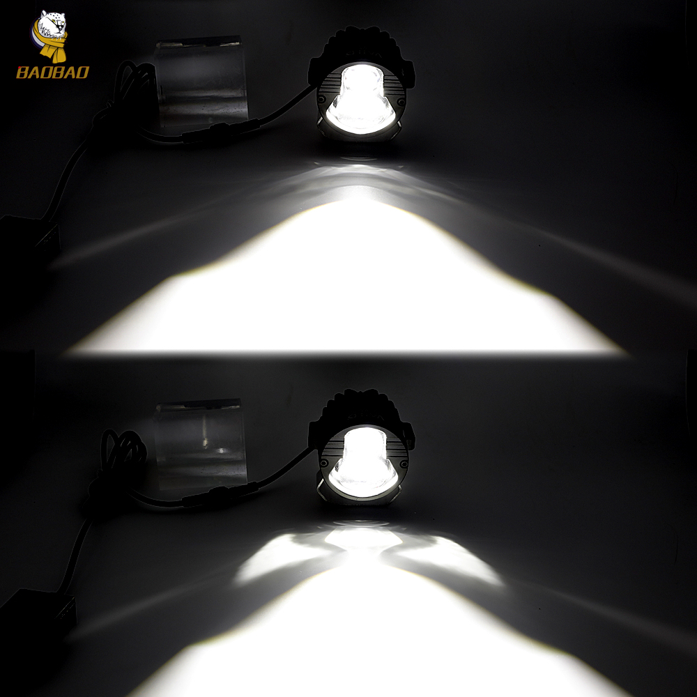 90W High Beam White Lens Dual Color For Motorcycle LED Spotlight