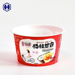Quality Fruit Pulp IML Plastic Containers Stackable Compostable Yogurt Cups for sale