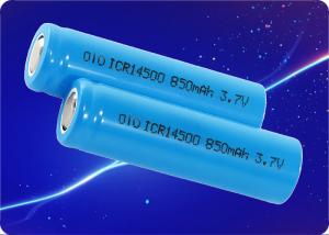 Quality 14500 Rechargeable Li-Ion Battery 850mAh 3.7V 0.85A for sale