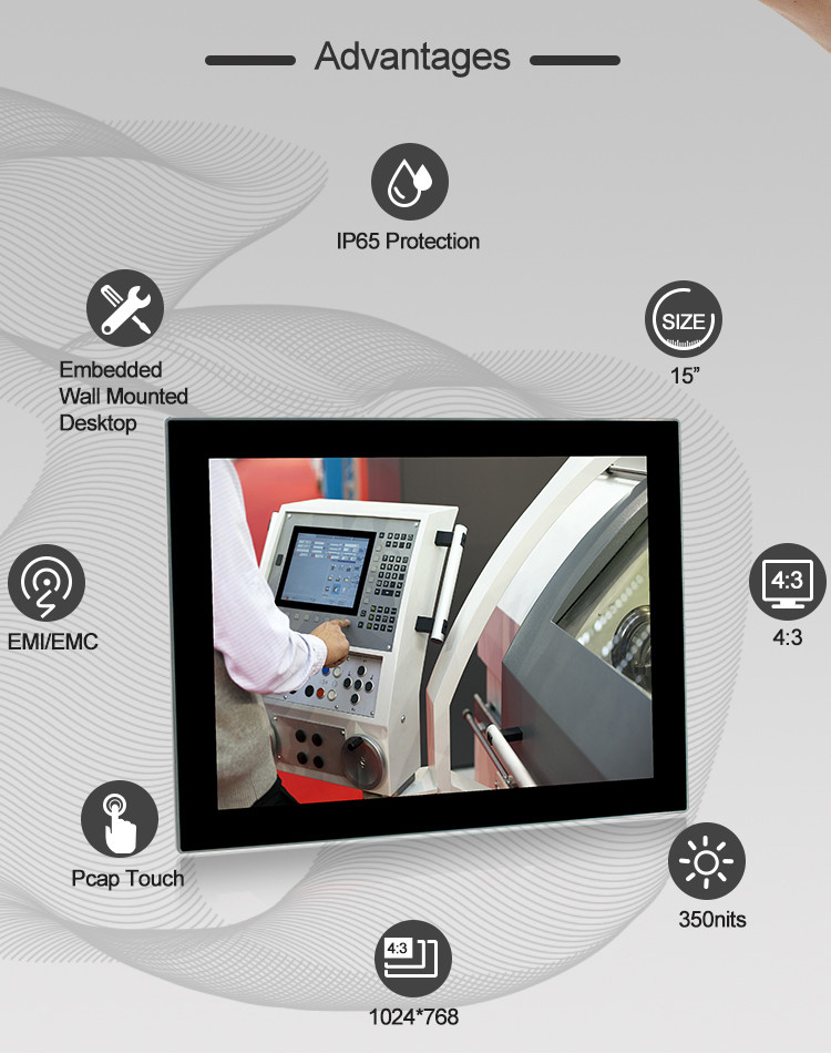 PCAP Large Touch Screen Monitor , SS Raspberry Pi Touch Screen 15 Inch
