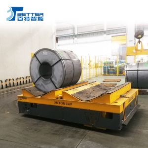 Quality 100 Ton Material Handling Equipment Steel Coil Rail Transfer Cart for sale