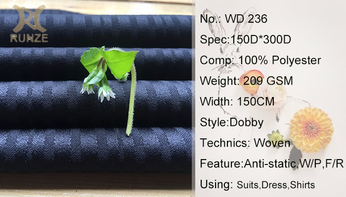 150D*300D Woven 100% Polyester Dobby Jacquard Stripes Fabric For Shirts Technics woven