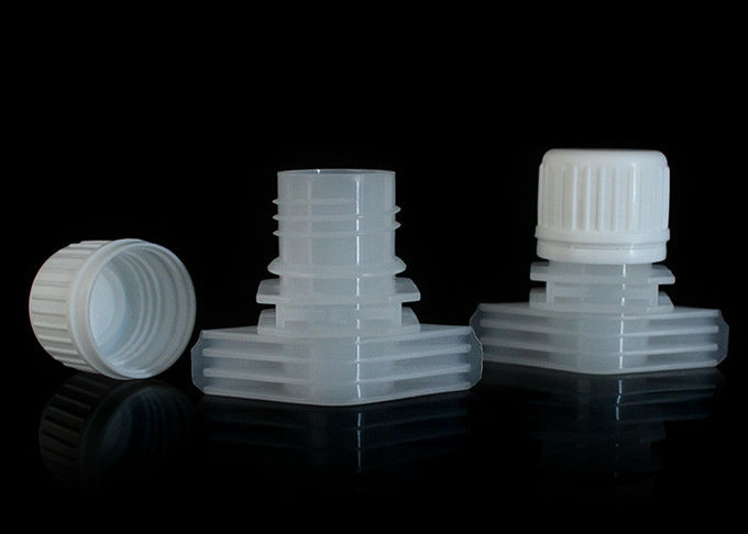 Colorful Double Gaps Plastic Spout Cover Screw Cap For Refillable Oil Pouch With Carry Handle
