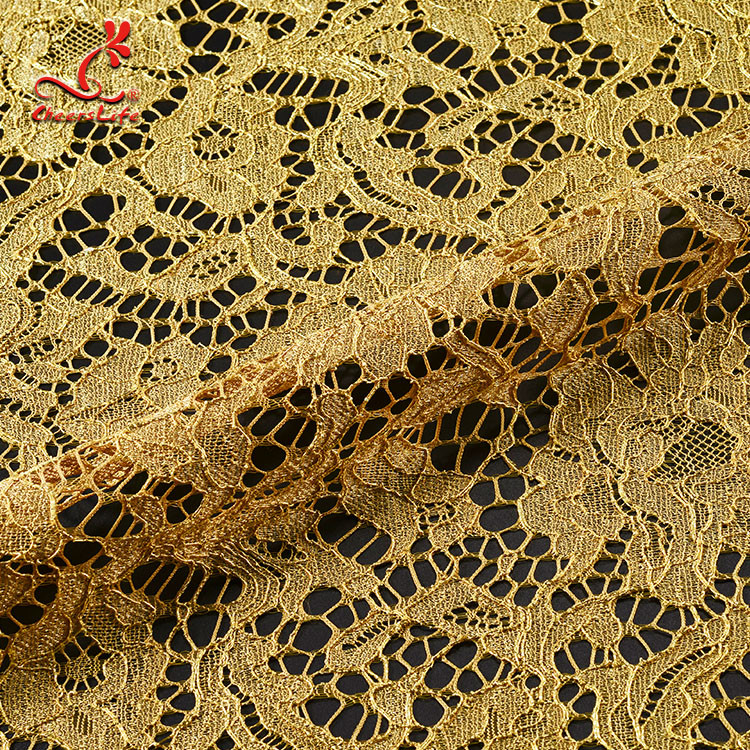 2019 African Hot Sale Fancy Gold Embroidered Lace Fabric For Fancy Saree Garment