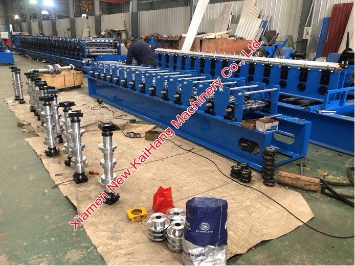 Fence wall roll forming machine, zigzag wall panel, for wall fence function