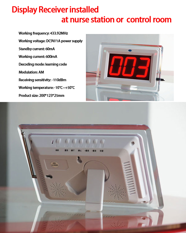 Patients emergency alert buzzer system wireless nurse call system