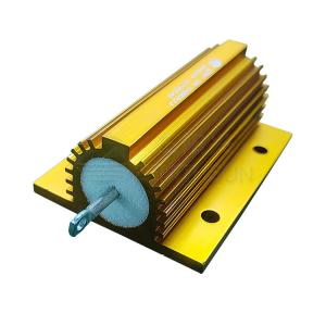 Quality Gold Aluminum Housed High Power Resistor Wirewound Led 100W Load Resistor for sale