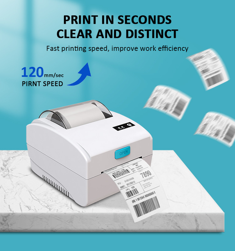 USB LAN BT Barcode Label Printer 3 Inch Thermal Label Printer OEM ODM