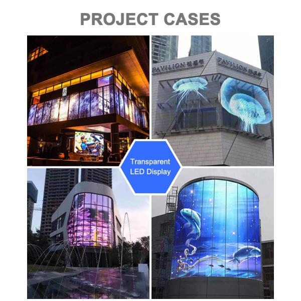 Full Color Transparent LED Display Screen Video Wall P3.91-7.82mm Pixel Pitch