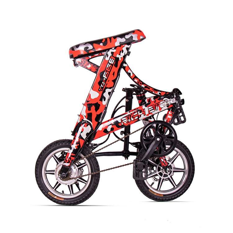 20 Inch Small Women Electric Bikes Folding Ladies Electric Bike Leopard Print 36v 250w