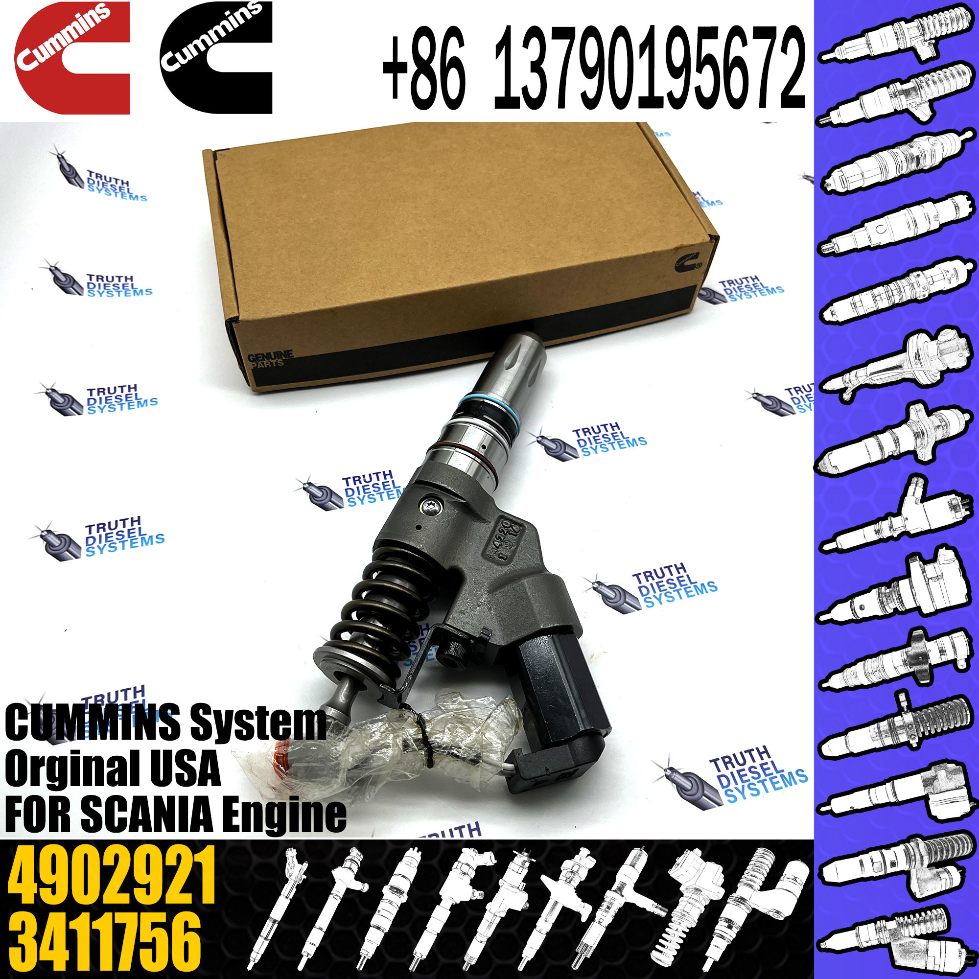Diesel Engine Fuel Injector 4903472 4088384 4902921