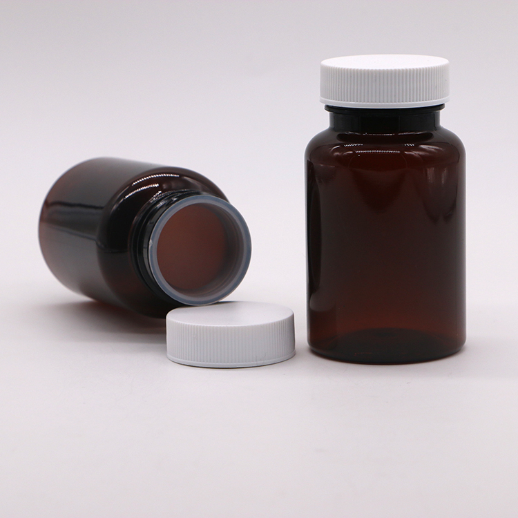 Customizable PET Collar 120ml Solid Plastic Bottle for Medicine and Health Products