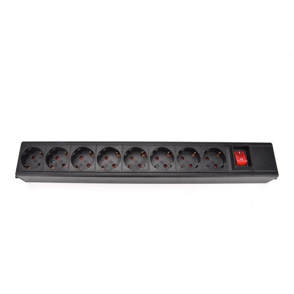 8 Way Germany Type PDU Extension Socket With On/Off Switch, Overload Protector