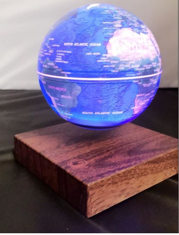 NEW hotsale wooden base magnetic floating levitate globe with lighting change colorful gift
