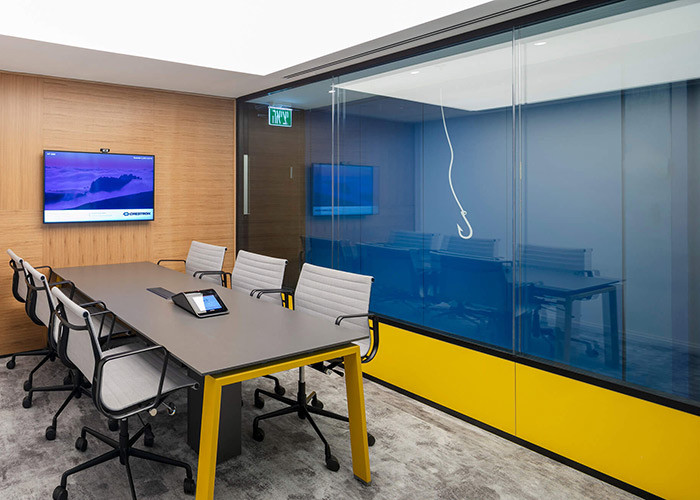 Cubicle Soundproof Room Divider indoor partition wall glazed solid switch panel cutsomized