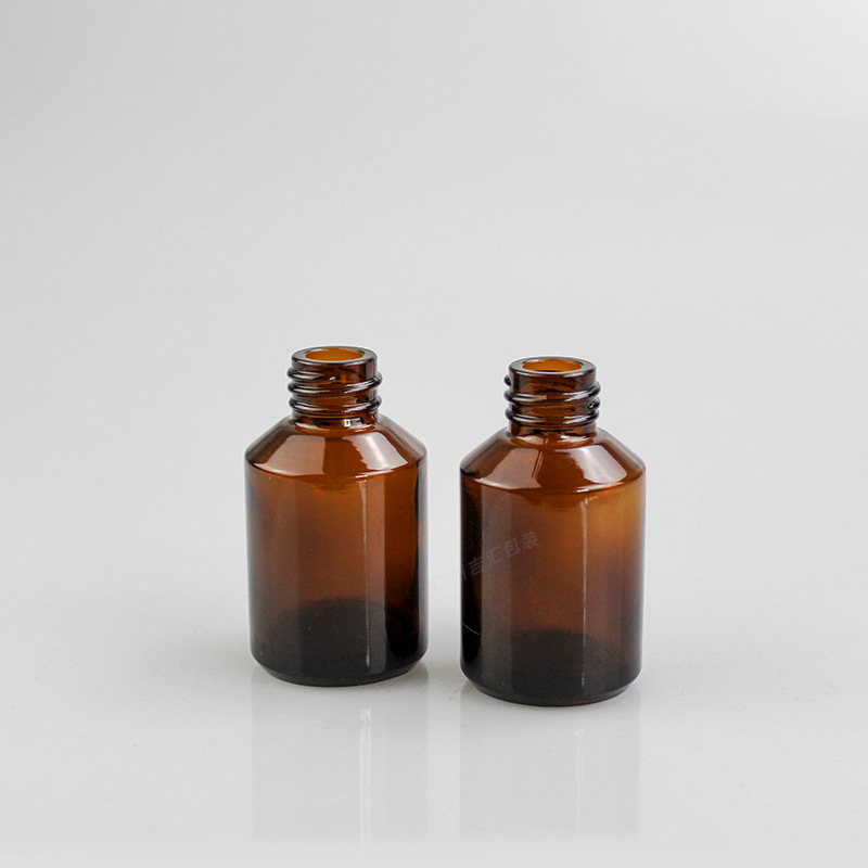 1oz 2oz 15ml 30ml 50ml Amber Empty Angled Shoulder Glass Dropper Essential Oil Bottle Packing Logo Customized Accepted