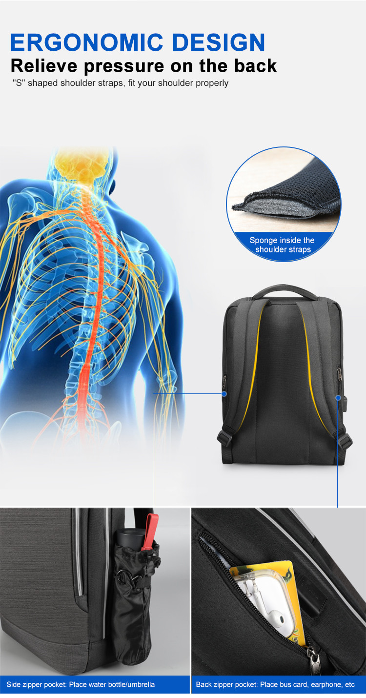 T-B3331A New Style Travel Laptop Backpack Outdoor Anti Theft Usb Charging Wholesale