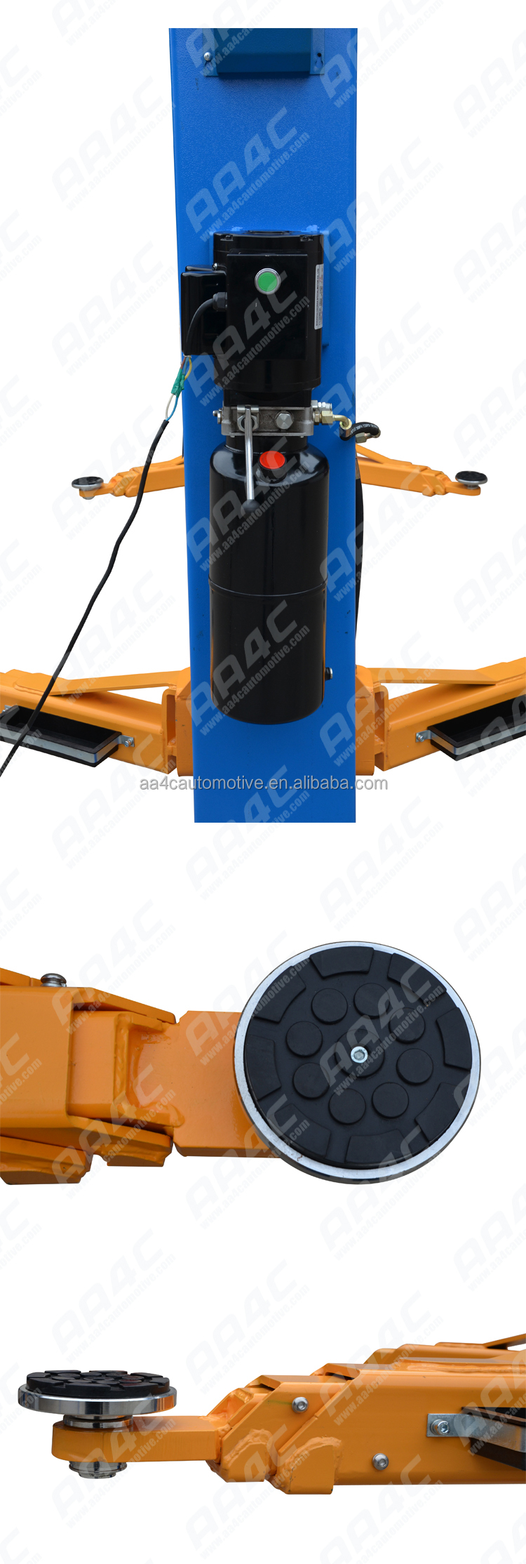 12000lbs 5.5T baseless clearfloor hydraulic single point manual unlock 2 post vehicle lift